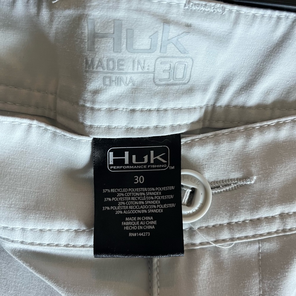 EUC Huk Waypoint pants in color Oyster (light grey) 30 waist